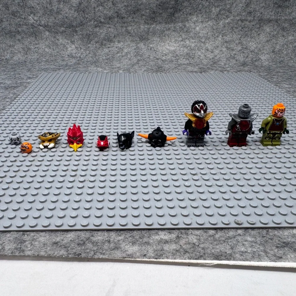 LEGO Chima Minifigure Parts Lot Torso Red Skeleton Head Pieces